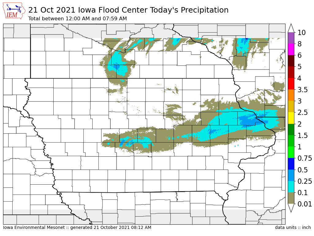 Statewide Precipitation - Iowa Environmental Mesonet